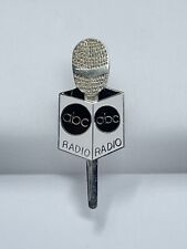 Vintage ABC RADIO Microphone News Enamel Pin picture