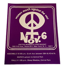 Rare 1960s Women Against Vietnam Anti War Protest Bill Post Mini Poster NOS New picture