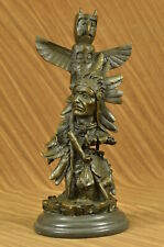 Native American Indian Warrior Chief Bronze Bust Sculpture Statue Figurine Art picture