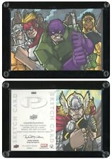 2012 Marvel Premier Dual Panel Sketch Card - Puis Calzada Wrecking Crew/Thor 1/1 picture
