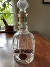 Vintage Jack Daniels Bottle Old No. 7 Glass Clear 13” Tall Decanter 1/2 gallon picture