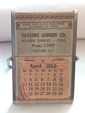 Taylors Lumber Company 1955 Mini Desk Calendar Mirror picture