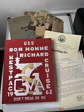 1962-63 USS BON HOMME RICHARD CVA-31 Westpac Cruise HC Book Letter Grubb Navy picture