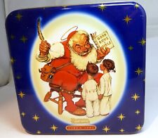 Snickers Christmas Eve Tin empty container Santa Claus with Good boys girls book picture