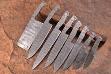 SET OF 8 pc DAMASCUS STEEL BLANK BLADES FOR CHEF KNIVES MAKING picture