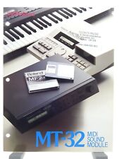 ROLAND MT-32 1988  MIDI Sound Module Brochure TriFold Catalog Insert PR100 MC500 picture