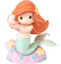 ✿ New PRECIOUS MOMENTS DISNEY Figurine LITTLE MERMAID Ariel Clam Pearl  232008 picture
