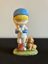 MINT Vintage 1972 Joan Walsh Anglund Baseball Player Boy & Dog Ceramic Coin Bank picture