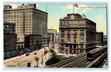 Cooper Square New York 1912 Port Jervis Vintage Antique Postcard picture