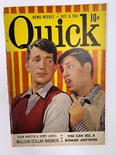 Quick News Weekly Magazine October 8 1951 cover Dean Martin Jerry Lewis picture
