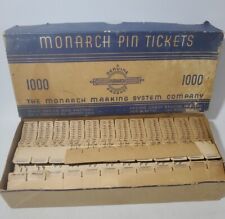 Vintage Monarch Marking System Pin Tickets in Original Box 9.5