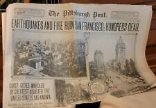Original April 19, 1906 Pittsburgh Post San Francisco  Earthquake picture