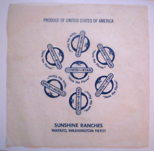 Original SUNSHINE RANCH apple wrap/tissue Cowin & Ryan Wapato WA picture