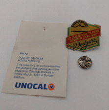 Dodger Stadium Hosts Colorado Rockies Unocal 76 Lapel Pin #3 Issued 1993 picture