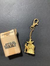 Vintage 1998 Star Wars Die Cast Metal Keychain/Bag Charm - Yoda BX7 picture