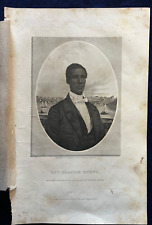 1859 First African American Bishop Rev. Francis Burns AME Print Black Americana picture