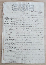 ANTIQUE Cuban Cuba Letter 1842 Slave AFRICAN GIRL Working Contract DOCUMENT picture