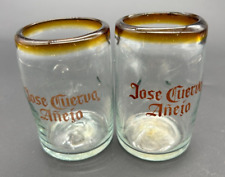 Set of 2 Jose Quervo Anejo Brown Rimmed Glasses 4