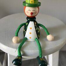 Vintage St Patricks Day Irish Shelf Sitter Shamrock Leprechaun Handcrafted picture
