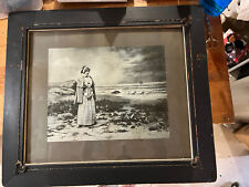 Antique 1899 Photo Of Young Women Viewing A Ship With Original Frame picture