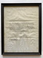 David Rockefeller Signed Autograph Letter Handwritten Note Author Clarence Hale picture