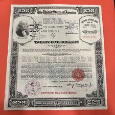 World War II U. S. War Savings Bond - $25 Denomination Series E 10 Year Bond - U picture
