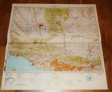 Authentic Soviet Army Military Topographic Map LOS ANGELES, California USA picture