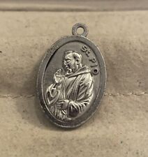 Vintage Saint Pio Pray For Us Religious Medal picture
