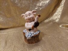 1980s Danbury Mint Piggies Collection Porcelain Pig Figurine 4