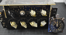 VINTAGE HEUER SEBRING SPLIT SECOND RACE CAR CLOCK & THOMAS MARK X RALLY COMPUTER picture