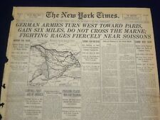 1918 JUNE 2 NEW YORK TIMES - GERMAN TURN WEST TO PARIS - NT 9075 picture