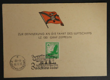 Remember Trip Airship LZ 130 Graf Zeppelin Blimp Postcard 1939 Zwickau Sachs picture