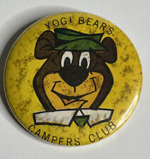 Yogi Bear's Campers Club 1972 button Pin back Cartoon Bear 2 1/8” Diam Vintage picture