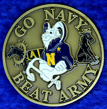 USN Naval Academy Go Navy Beat Army Challenge Coin PT-8 picture