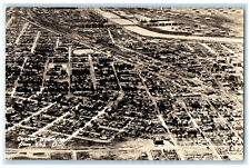 Casper Wyoming WY RPPC Photo Postcard Aerial View c1910 Unposted Antique picture