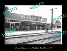OLD LARGE HISTORIC PHOTO OF DUMAS ARKANSAS VIEW OF THE DANTE DEPOT STORE c1940 picture
