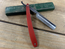 Vintage Red Imp 133 Straight Razor Germany With Original Box (SH) picture