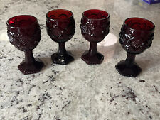 Vintage Set Of Ruby Red Go Lets Avon Small Lot Of 4 Great For Candles Halloween picture