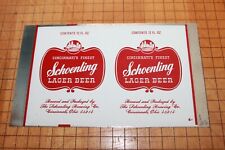 Vintage Schoenling Lager Beer Unrolled Can Flat-Cincinnati Ohio picture