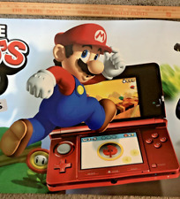 Nintendo 3DS Ad Sign Banner Super Mario 3D Land Kart 8 Game Retro Hard Plastic picture