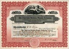 American Railway Supply Co. - Railroad Stock Certificate - Railroad Stocks picture