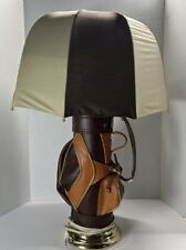 Vintage Golf Club Bag Table Lamp Umbrella Shade Golf Ball  ( Fathers Day ) picture