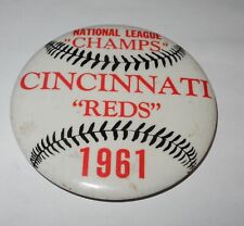 1961 Baseball Cincinnati Reds World Series Stadium Souvenir Pin Button Pinback picture