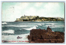 San Juan Puerto Rico Postcard El Morro and Entrance to San Juan Harbor 1909 picture