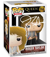 Roger Taylor Queen #94 Facsimile Signed Reprint Funko POP Rocks Figurine Case picture