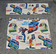 Vintage Nascar Sears 70s Curtain Panel & Valence Racing Race Muscle Car 40 x 29 picture