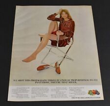1971 Print Ad Sexy Heels Long Legs Fashion Lady Blonde Fruit Loom Pantyhose art picture