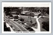 Sacramento CA-California, Sutter's Fort, Aerial, Vintage Postcard picture