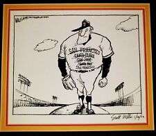 SCOTT WILLIS Original SIGNED Pen & Ink comic Illustration Baseball SF GIANTS '93 picture