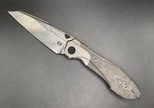 Null Knives Voodoo Damasteel Harpoon-Wharnecliffe Titanium & Carbon Fiber picture